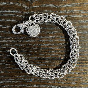 Judith Ripka 925 Silver Ita. Diamonique Bracelet